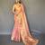 Light peach art silk  woven saree