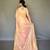 Light peach art silk  woven saree