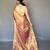 Peach art silk  woven saree