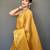 Yellow art silk  woven saree