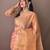 Light peach art silk  woven saree
