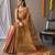 Peach art silk  woven saree
