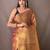Peach art silk  woven saree