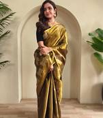 Black art silk  woven saree