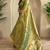 Green art silk  woven saree