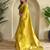 Lemon art silk  woven saree