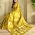 Lemon art silk  woven saree