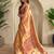 Peach art silk  woven saree