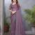 Mauve  georgette swarovski work saree with matching blouse piece