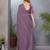 Mauve  georgette swarovski work saree with matching blouse piece