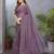 Mauve  georgette swarovski work saree with matching blouse piece