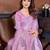 Pink lycra dudrop polka dot lace embroiderd saree with matching blouse piece