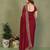 Maroon vichitra silk embroiderd jari work saree with matching blouse piece
