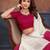 White vichitra silk bandhani patta stone work saree with contrast blouse piece