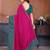 Pink vichitra silk bandhani patta stone work saree with contrast blouse piece
