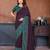 Wine vichitra silk bandhani patta stone work saree with contrast blouse piece