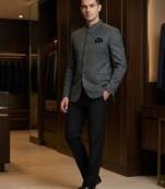 Black and turquoise color jodhpuri for men | premium designer bandhgala ethnic wear