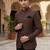 Wine & black soft sequence jacquard jodhpuri for men | premium designer bandhgala ethnic wear