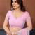 Pink georgette embroidery resham work saree with matching blouse piece