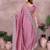 Pink vichitra silk embroidery work saree with matching blouse piece