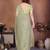 Green twill net embroidery work saree with matching blouse piece