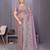 Lavender twill net embroidery work saree with matching blouse piece