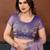 Lavender moss chiffon embroidery work saree with matching blouse piece