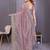 Lavender twill net embroidery work saree with matching blouse piece