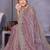 Lavender twill net embroidery work saree with matching blouse piece