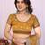 Gold chiffon sequence work saree with matching blouse piece