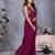 Purple georgette solid saree with embroidery work blouse piece