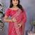 Pink vichitra silk foil print coding work saree with matching blouse piece