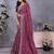 Purple vichitra silk foil print coding work saree with matching blouse piece