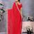 Red fandy chiffon resham embroiderd saree with matching blouse piece