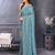 Sky blue vichitra silk saree with sequence embroidery work and matching blouse piece