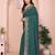Green vichitra silk saree with sequence embroidery work and matching blouse piece