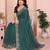 Green vichitra silk saree with sequence embroidery work and matching blouse piece