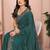 Green vichitra silk saree with sequence embroidery work and matching blouse piece