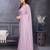 Pink rangoli silk saree with sequence embroidery lace border and matching blouse piece