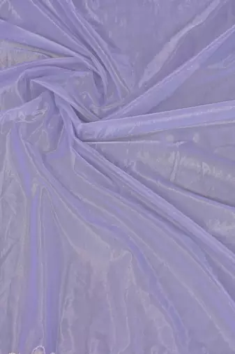 Light lavender soft twill net embroidered border saree with matching blouse piece