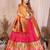 Silk Lehenga Choli with Paithani Border & Teal Blue Dupatta Traditional Festive & Wedding Wear Lehenga Set for Women