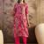 Printed boat neck kurta & trousers kurta sets