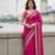 Women Rani Pink Embroidered Border Saree