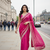 Women Rani Pink Embroidered Border Saree