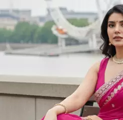 Women Rani Pink Embroidered Border Saree
