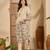 Floral printed round neck a-line kurta & trousers