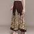 Brown printed Viscose skirt