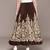 Brown printed Viscose skirt