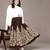 Brown printed Viscose skirt