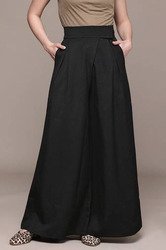 Black Viscose palazzo